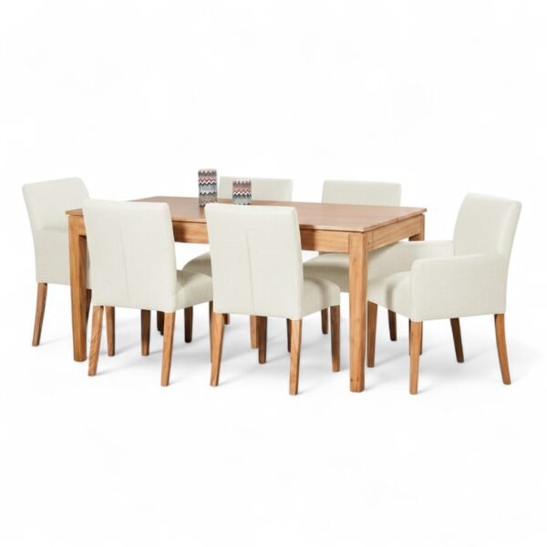 Juego comedor -2 Sillon cabecera, 4 sillas escense + Mesa paraiso